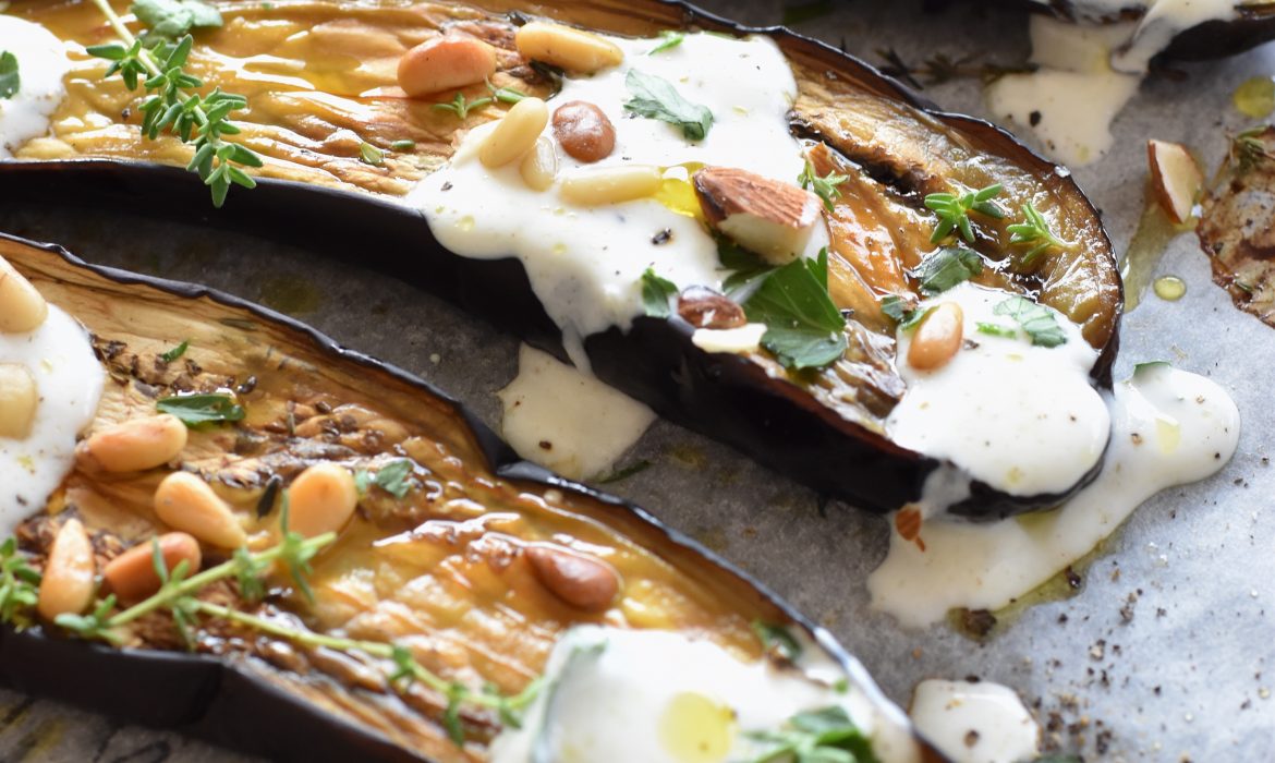MELANZANE AL FORNO CON YOGURT GRECO
