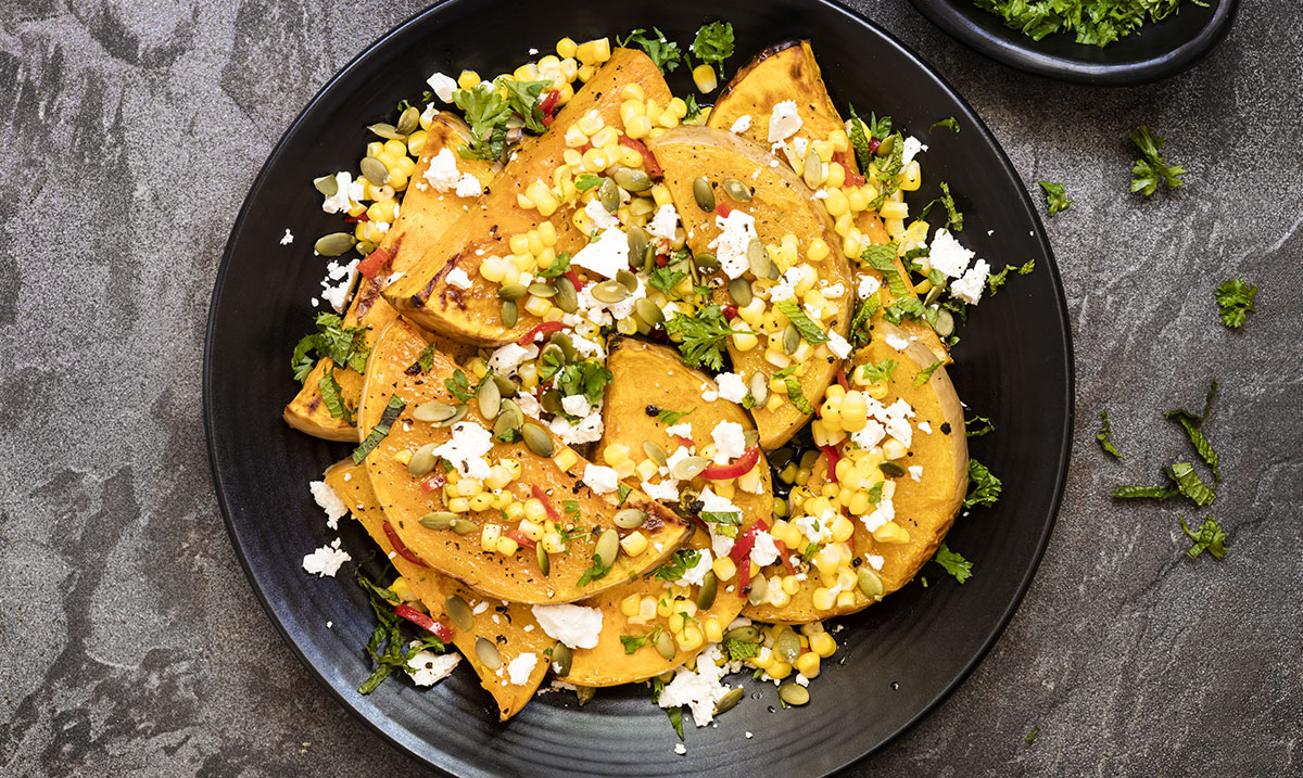 zucca e feta al forno