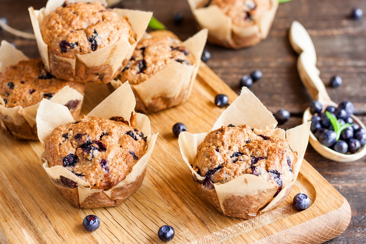 colazione invernale muffin mirtillo e yogurt greco