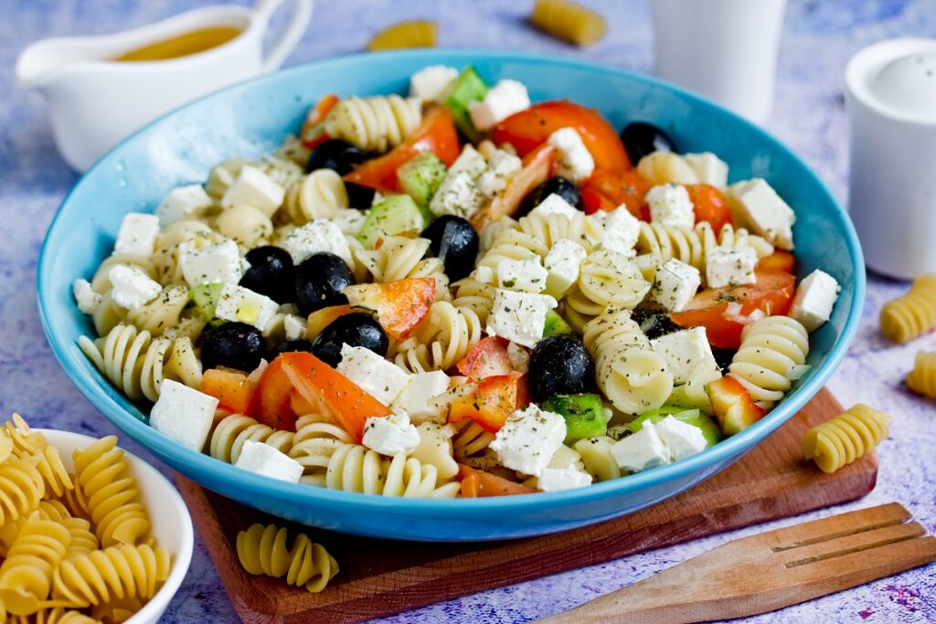 pasta con la feta e i pomodorini