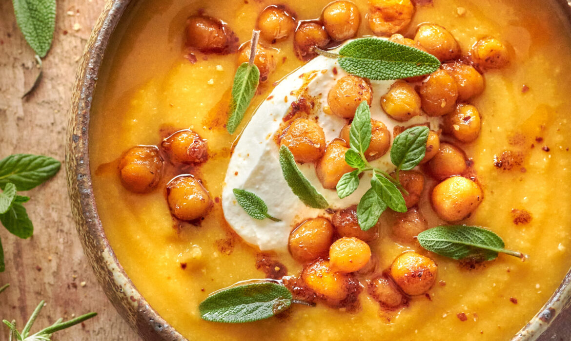 CREMA DI ZUCCA E CECI CON YOGREKO BIO ZORBAS
