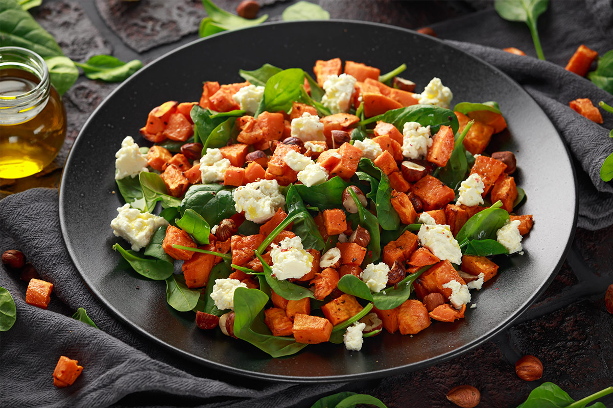Feta e fitness feta e carote piatto vegetariano
