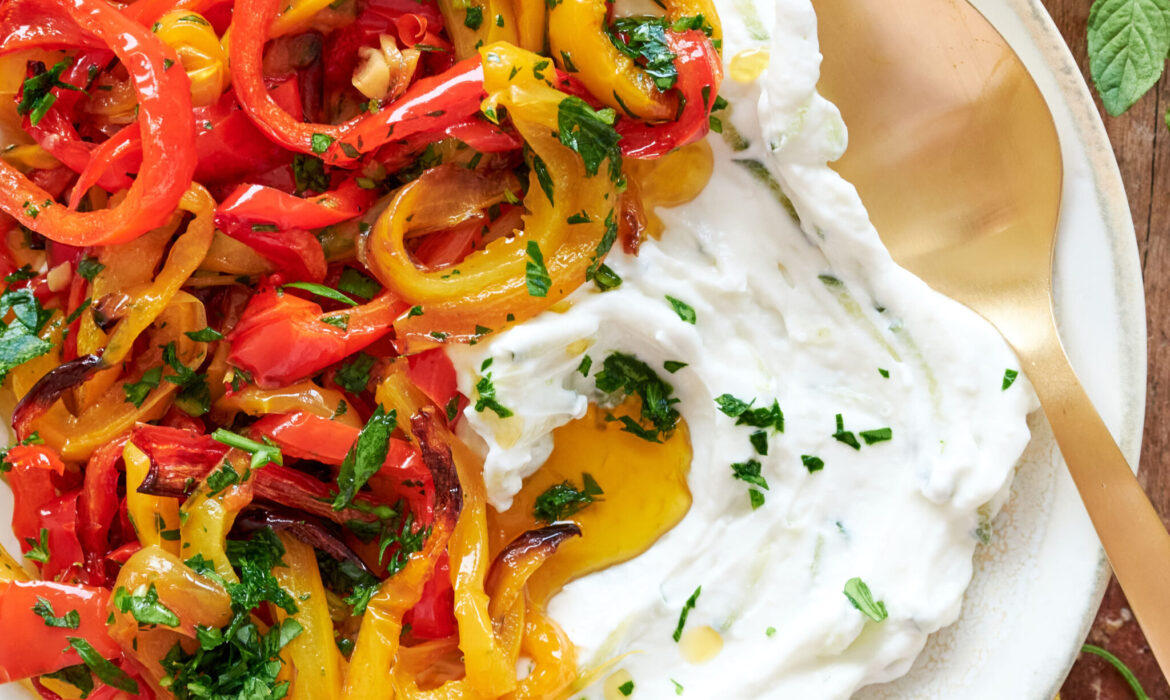 Peperoni arrosto con Tzatziki Zorbas