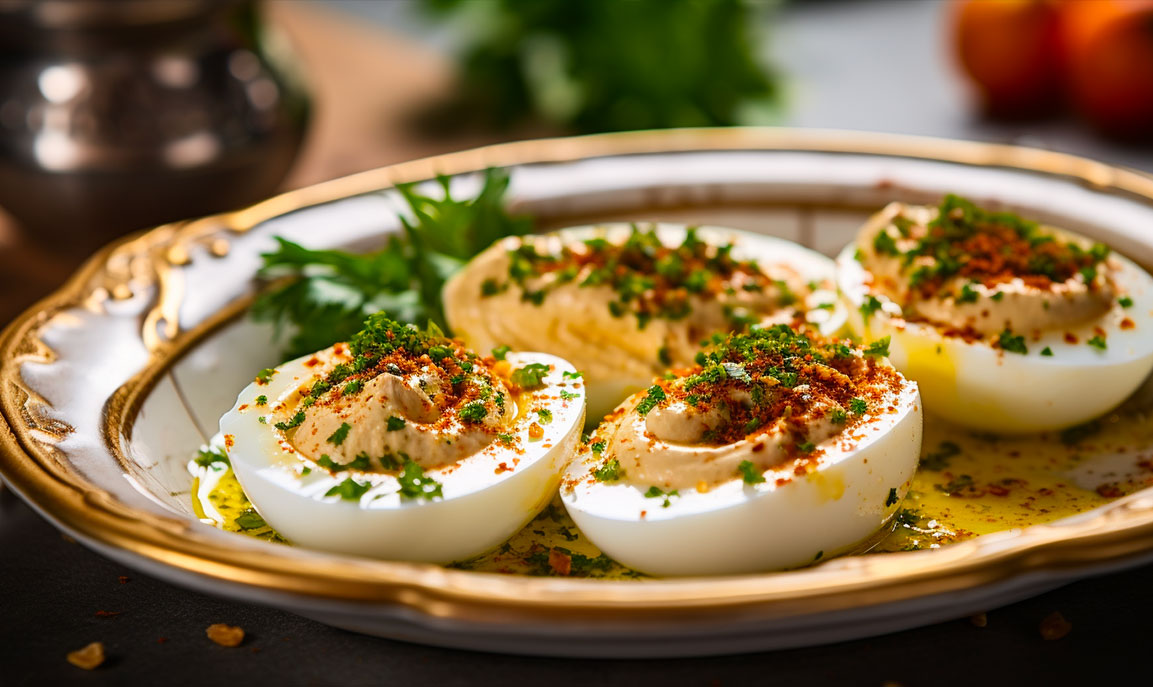 Uova sode ripiene di Babaganoush: 3 idee per il buffet delle feste